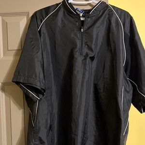 Mizuno Black Windbreaker Jacket with White Accents